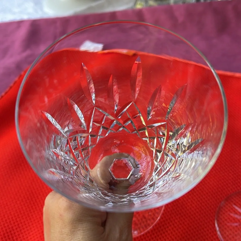 Set of 2 Vintage Crystal Waterford Wine Glasses..Lismore Pattern signed